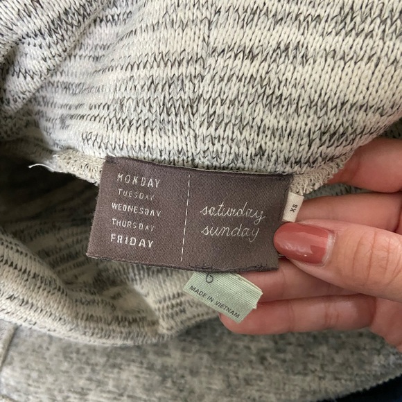 Saturday Sunday Anthropologie Heather Gray Cowl Neck Sweater - Picture 4 of 5